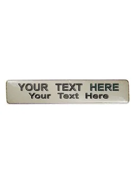 Silver Finish Engraved Uniform Name Badge
